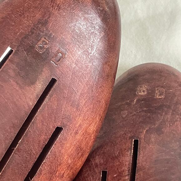 Vtg Wooden Shoe Forms Trees x4 Pairs Rochester Florsheim Golf Day Various Sizes - Picture 3 of 8